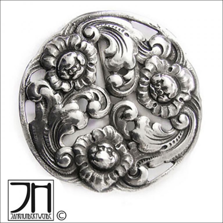 Große Jugendstil Brosche Silber signiert large art nouveau silver brooch