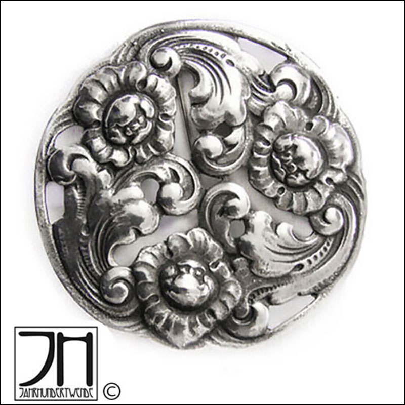 Große Jugendstil Brosche Silber signiert large art nouveau silver brooch