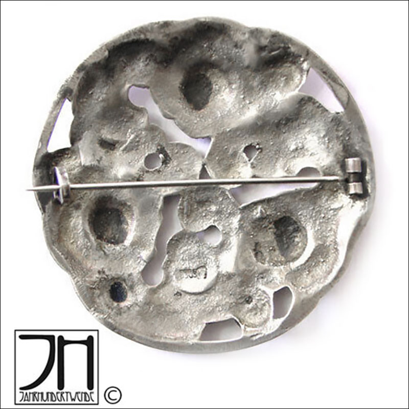 Große Jugendstil Brosche Silber signiert large art nouveau silver brooch