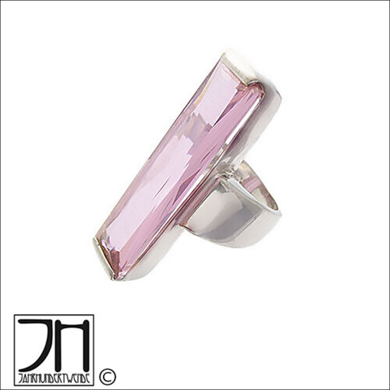 XXL Sterling Silber Ring Italy rosa Edelstein silver ring pink gem stone